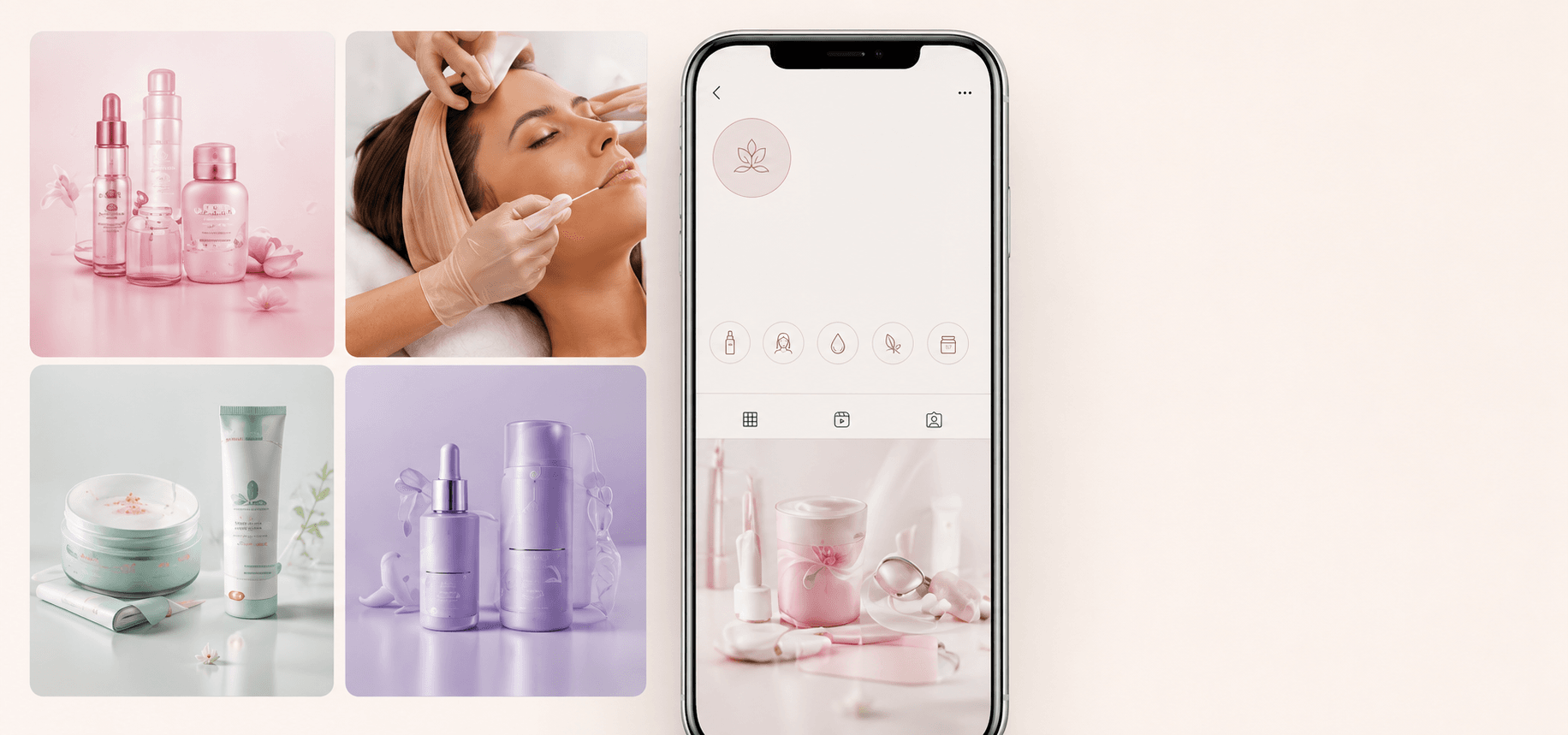 Projeto de redes sociais para dermocosméticos e estética